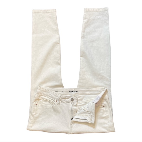 SONOMA MID RISE SKINNY EVERYDAY JEANS IN BLEACH WHITE **NWT** - Picture 4 of 9